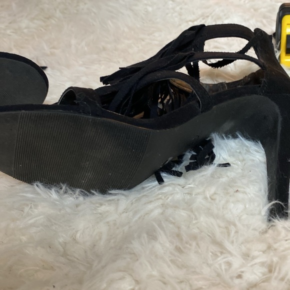 a.n.a black fringed heels - Picture 6 of 7